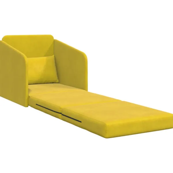 vidaXL Fåtöljer>Soffsäng Gul 65 x 80 x 83 cm Sammet