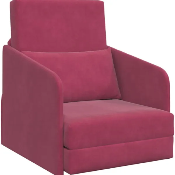 vidaXL Soffor>Soffsäng Vinröd 65 x 80 x 83 cm Sammet