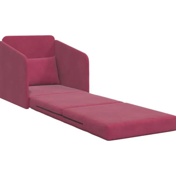 vidaXL Soffor>Soffsäng Vinröd 65 x 80 x 83 cm Sammet