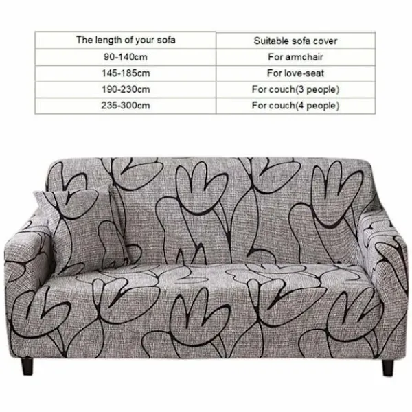 CAFOPGRILL Soffor>Sofföverdrag - - Modell f8z53sawg2-02 - 95% polyester - Utsträckbar - Maskintvättbar