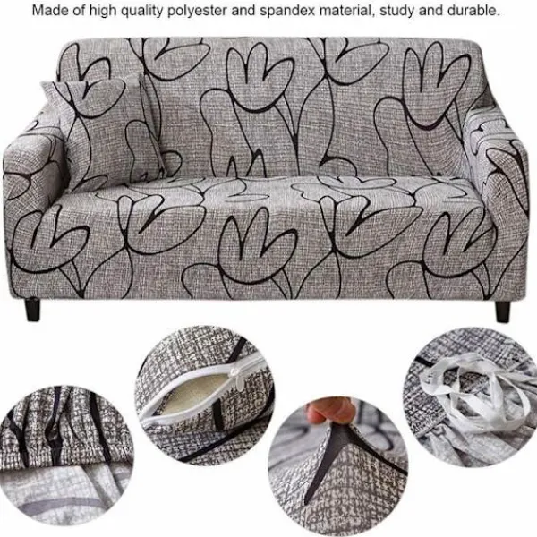 CAFOPGRILL Soffor>Sofföverdrag - - Modell f8z53sawg2-02 - 95% polyester - Utsträckbar - Maskintvättbar