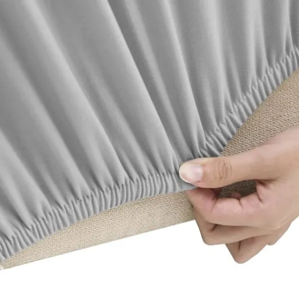 vidaXL Fåtöljer>Sofföverdrag med stretch grå polyesterjersey