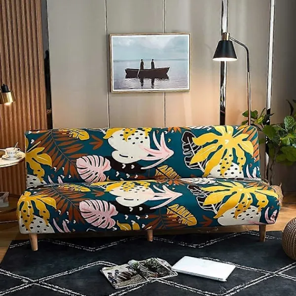 Soffor>Sofföverdrag utan armstöd stretch 2-sits sofföverdrag hopfällbart