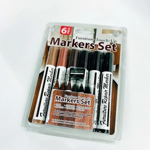 BraVärde Byråer>Sommarrea Möbel- och Paneler Reparationspenna - 12-pack Flerfärgad med Pennvässare