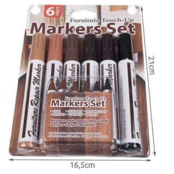 BraVärde Byråer>Sommarrea Möbel- och Paneler Reparationspenna - 12-pack Flerfärgad med Pennvässare