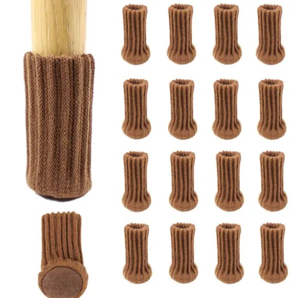 HEET Stolar>24st Stickade Stolsbenstrumpor Möbel Bordsfötter Ben Black