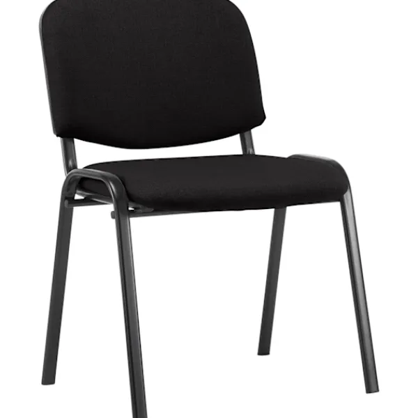 BellaFurn Kontorsmöbler>Stackstol - Konferensstol - Bekväm säte - Hållbart tyg - Black Metal Frame | Färg: blå