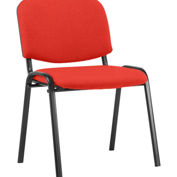 BellaFurn Kontorsmöbler>Stackstol - Konferensstol - Bekväm säte - Hållbart tyg - Black Metal Frame | Färg: blå