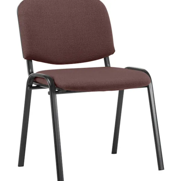 BellaFurn Kontorsmöbler>Stackstol - Konferensstol - Bekväm säte - Hållbart tyg - Black Metal Frame | Färg: blå