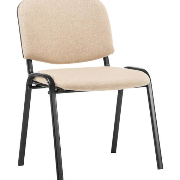 BellaFurn Kontorsmöbler>Stackstol - Konferensstol - Bekväm säte - Hållbart tyg - Black Metal Frame | Färg: blå