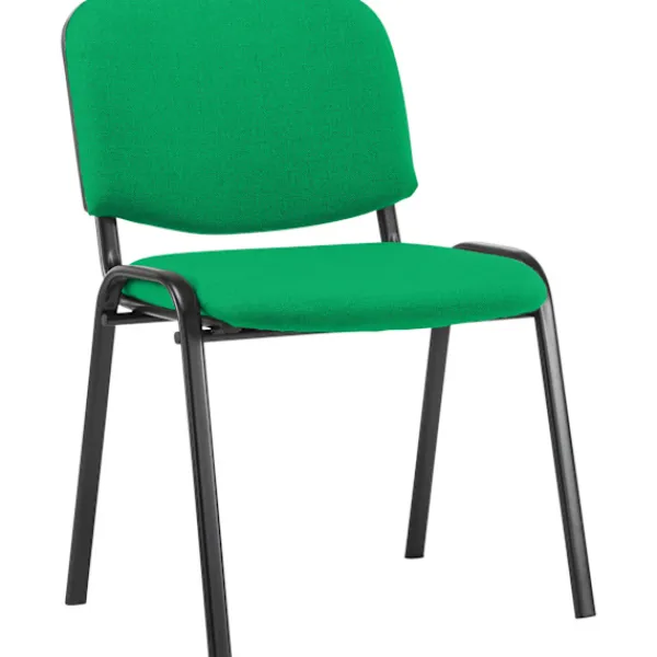 BellaFurn Kontorsmöbler>Stackstol - Konferensstol - Bekväm säte - Hållbart tyg - Black Metal Frame | Färg: blå