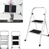 OEM Balkongmöbler>2-stegs stålstege, lätt och bärbar, halkfria steg