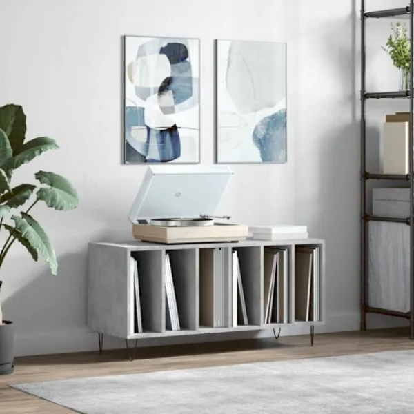 vidaXL Tv-Bänkar>Stereobänk betong-grå 100x38x48 cm konstruerat trä