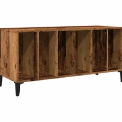 vidaXL Sideboards>Stereobänk åldrat trä 100x38x48 cm konstruerat trä