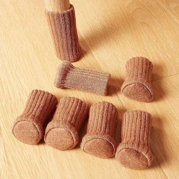 Stolar>Stolbensskydd, Stickade Stolsockor, Hög Elastisk Stickad Möbelsockor, Stolsockor Repskyddande