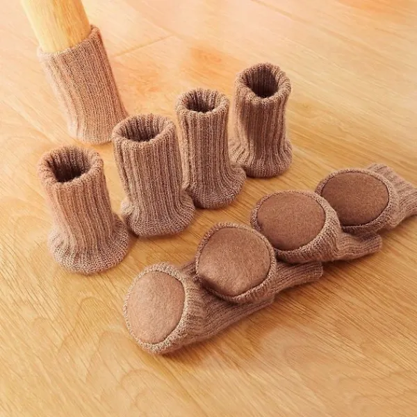 Stolar>Stolbensskydd, Stickade Stolsockor, Hög Elastisk Stickad Möbelsockor, Stolsockor Repskyddande