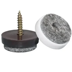 Stolar>Stolpartiklar för Filtglidskruvar - 20-pack | Runda, 20 mm | Premium Golvskydd för Stolar och Möbler