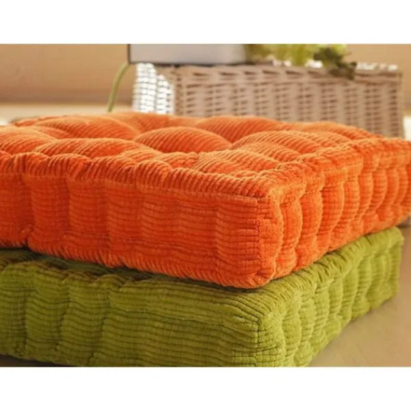 Sittpuffar>Stolsdyna fåtölj sittdyna soffdyna för inomhus och utomhus, fyrkantig, olika färger, tjock stoppning, 38 * 38 cm (vibrerande orange)yux