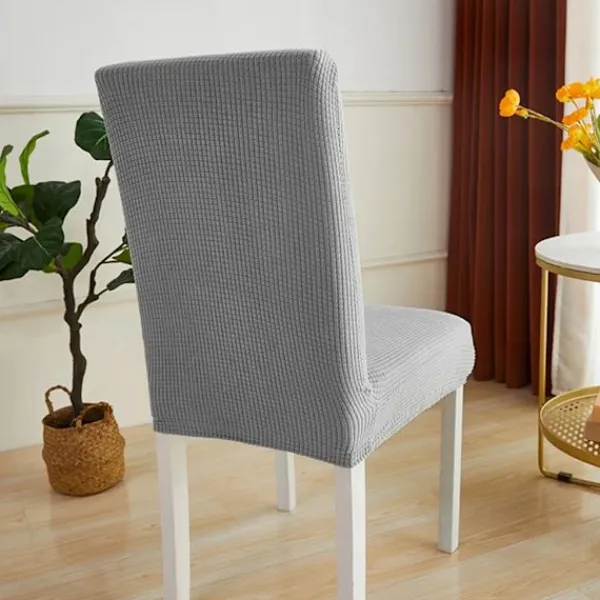 Stolar>Stolskydd Stretch Elastiskt Universal Stolskydd Matsalsstol Plysch Stolskydd Stretchbara Stolsitsöverdrag, 1 st Brun