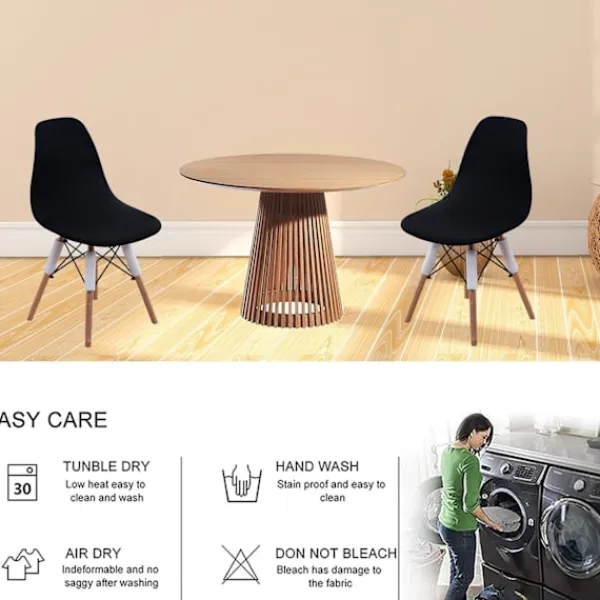 Stolar>Stolsöverdrag i modern stil från mitten av århundradet, skalstolsöverdrag, loungefåtöljöverdrag utan armstöd, stretchiga överdrag för kök, kontor, matsal och vardagsrum | Fyndiq