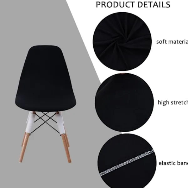 Stolar>Stolsöverdrag i modern stil från mitten av århundradet, skalstolsöverdrag, loungefåtöljöverdrag utan armstöd, stretchiga överdrag för kök, kontor, matsal och vardagsrum | Fyndiq