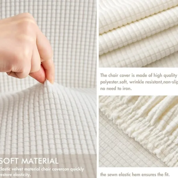 Stolar>Stolsöverdrag Modernt Matsalsstolsöverdrag Inomhus Stretch Vit Stolsöverdrag 6-pack Sittskydd C