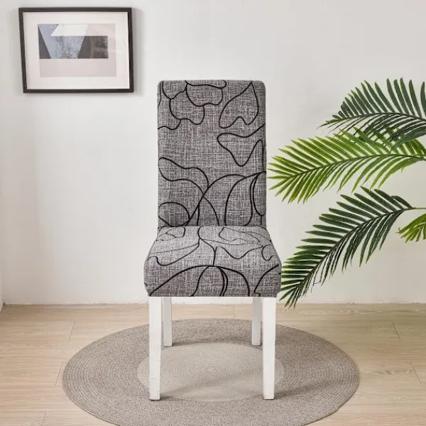 Stolar>Stolsöverdrag, 6-pack, Stretchbara, Avtagbara, Tvättsbara, Korta, Skydd för Matstolsdynor, för Hotell, Matrum, Ceremonier