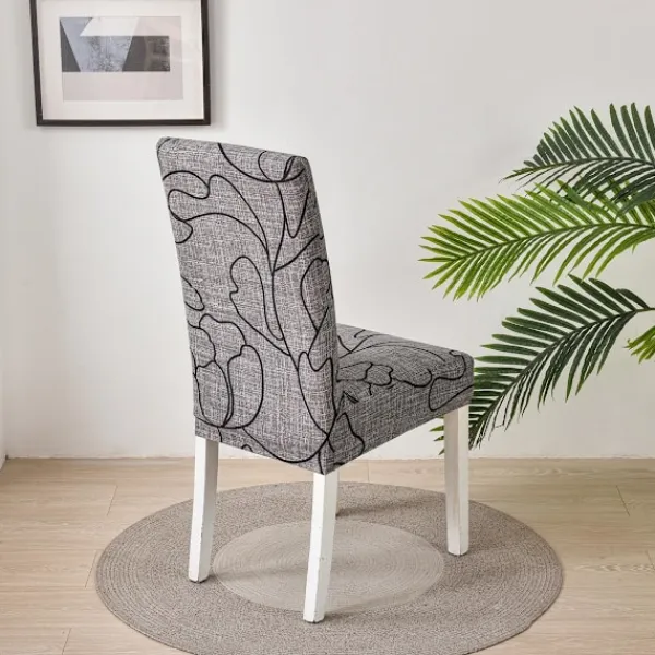 Stolar>Stolsöverdrag, 6-pack, Stretchbara, Avtagbara, Tvättsbara, Korta, Skydd för Matstolsdynor, för Hotell, Matrum, Ceremonier