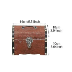 Kistor & Koffertar>tor Myntbox Med Lå Preent Träkattkita Barn Vuxna[D]-FA-