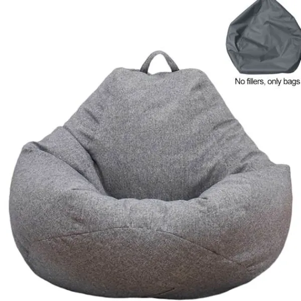 Sittsäckar>Stort Överdrag för Sittsäck Enkel Design Inomhus Lazy Lounger Sofföverdrag för Vuxna Barn Utan Fyllning