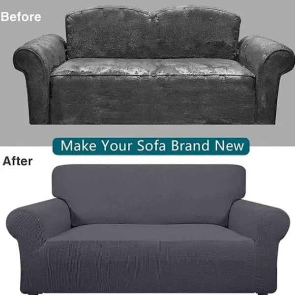 Soffor>Stretch Hörnsofföverdrag för 3-sitssoffa (L-formad Soffa Kräver Två)