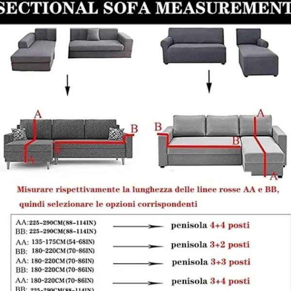 Soffor>Stretch Hörnsofföverdrag för 3-sitssoffa (L-formad Soffa Kräver Två)