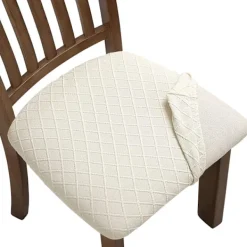 Matgrupper>Stretch Jacquard Stolsöverdrag 6-pack, Avtagbara & Maskintvättbara [JSR]