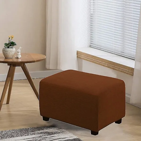 Sittpuffar>Stretch Ottoman Överdrag Fotstöd Pall Överdrag Puff Skydd