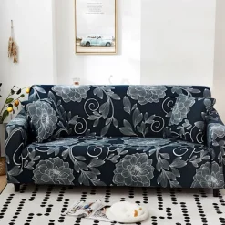 Soffor>Stretch Soffaöverdrag Tryckt Soffaöverdrag Fåtöljöverdrag för Soffor Elastiskt Universal Möbelskydd med Kuddfodral - Stil 19 Large