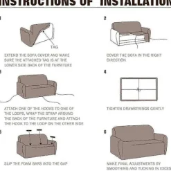 TrueNorth Soffor>Stretch Sofföverdrag Monterat Möbelöverdrag Tryckt Sofföverdrag Trendigt Tyg Sofföverdrag 2-sits Soffa (Loveseat, Geometrisk)