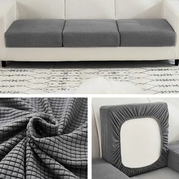 Soffor>Stretchig soffkuddeöverdrag Möbelskydd Överdrag Soffa Säte Överdrag Soffa Överdrag Dammsäker Möbelskydd (Färg: 1, Storlek: S (50-65cm))