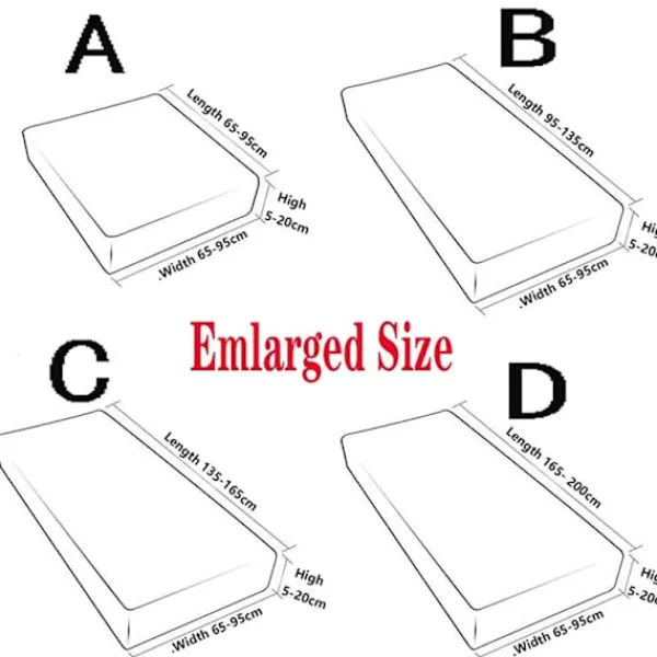 Soffor>Stretchig soffkuddeöverdrag Möbelskydd Överdrag Soffa Säte Överdrag Soffa Överdrag Dammsäker Möbelskydd (Färg: 1, Storlek: S (50-65cm))