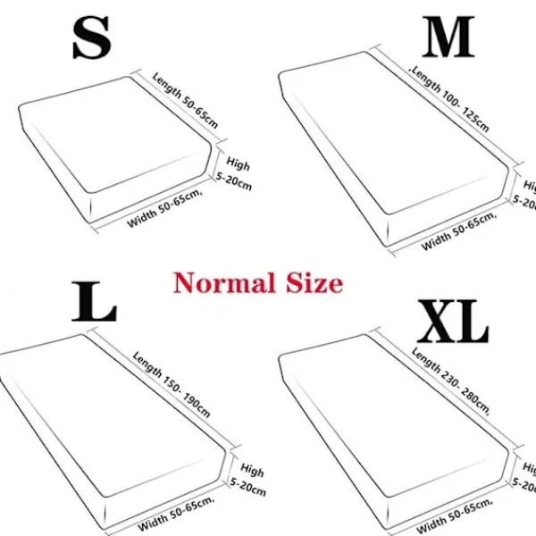 Soffor>Stretchig soffkuddeöverdrag Möbelskydd Överdrag Soffa Säte Överdrag Soffa Överdrag Dammsäker Möbelskydd (Färg: 1, Storlek: S (50-65cm))