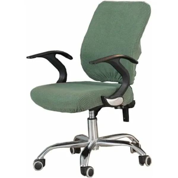 Stolar>Stretch-stolsöverdrag för kontorsstol, snurrstol, stolsöverdrag (grön 38-48 cm × 38-48 cm)