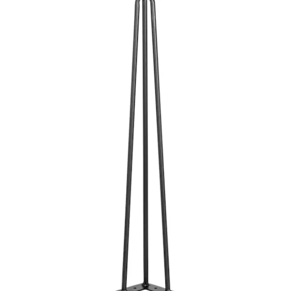 Kontorsmöbler>SucceBuy 16" Hårnålsbordsben, Set om 4, Kraftiga, DIY Skrivbord, 3 Skenor Svart