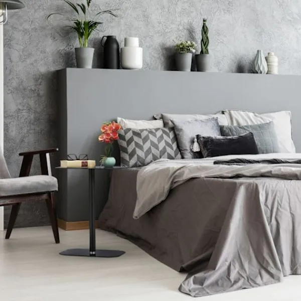 B2X Småbord>Svart sidobord i glas