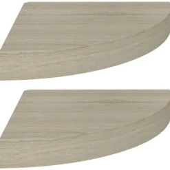 vidaXL Hyllor>Svävande hörnhyllor 2 st ek 25x25x3,8 cm MDF