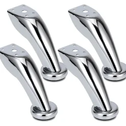 Stolar>Thick Stainless Steel Sofa Legs, 4 Pcs Furniture Legs, Chrome Legs, Furniture Wardrobe Bed Sofa Legs
