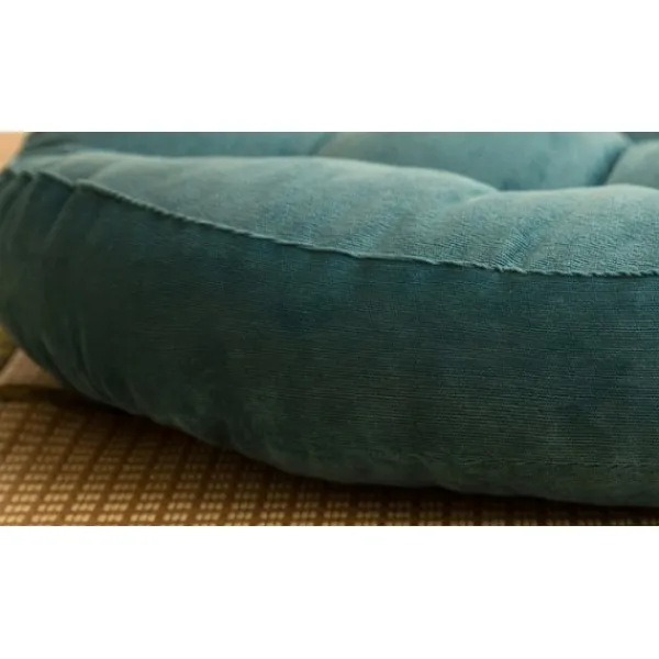 Sittpuffar>Tjock plysch rund tatami kudde (45*45cm)
