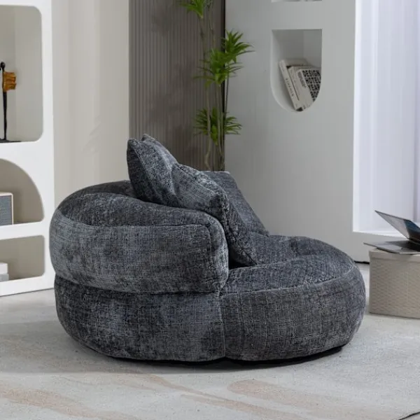 Sittpuffar>Tålig, hög rygg lat fåtölj puff med tre kuddar, perfekt för vuxna och barn
