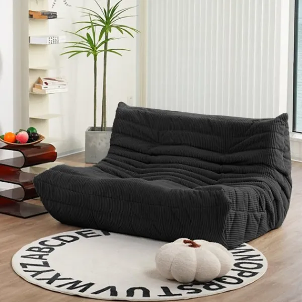 Soffor>Togo Loveseat - - Ingen montering, Dubbelskikts skumkomfort, ergonomiskt stöd, mjuk tygklädsel