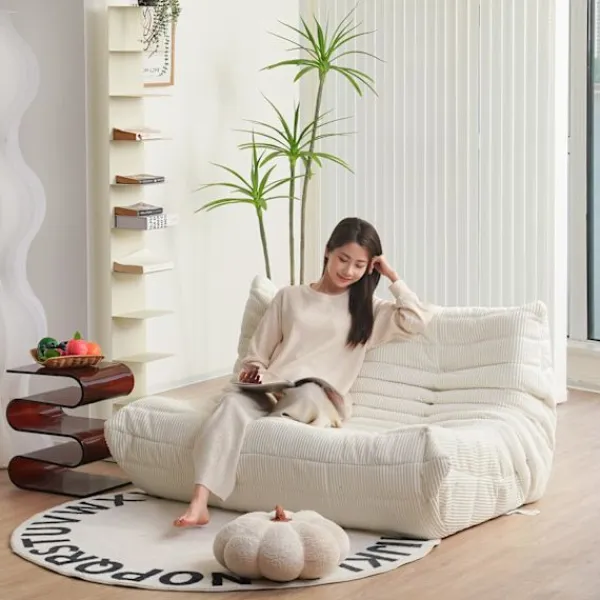 Soffor>Togo Loveseat - - Ingen montering, Dubbelskikts skumkomfort, ergonomiskt stöd, mjuk tygklädsel