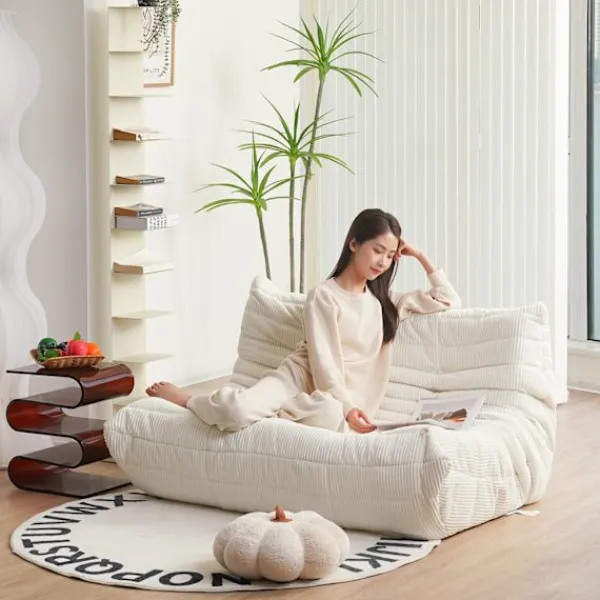 Soffor>Togo Loveseat - - Ingen montering, Dubbelskikts skumkomfort, ergonomiskt stöd, mjuk tygklädsel