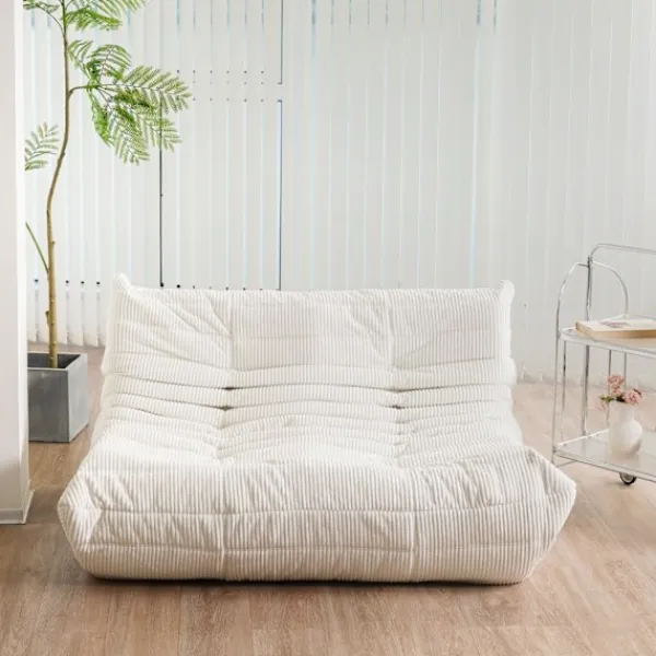 Soffor>Togo Loveseat - - Ingen montering, Dubbelskikts skumkomfort, ergonomiskt stöd, mjuk tygklädsel
